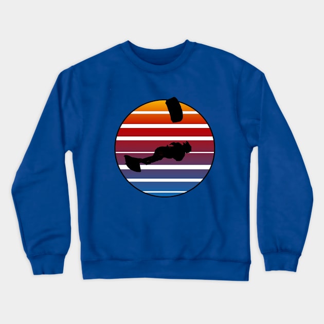 Lets Fly A Kite Black Silhouette Retro Kitesurf Sunset Crewneck Sweatshirt by taiche